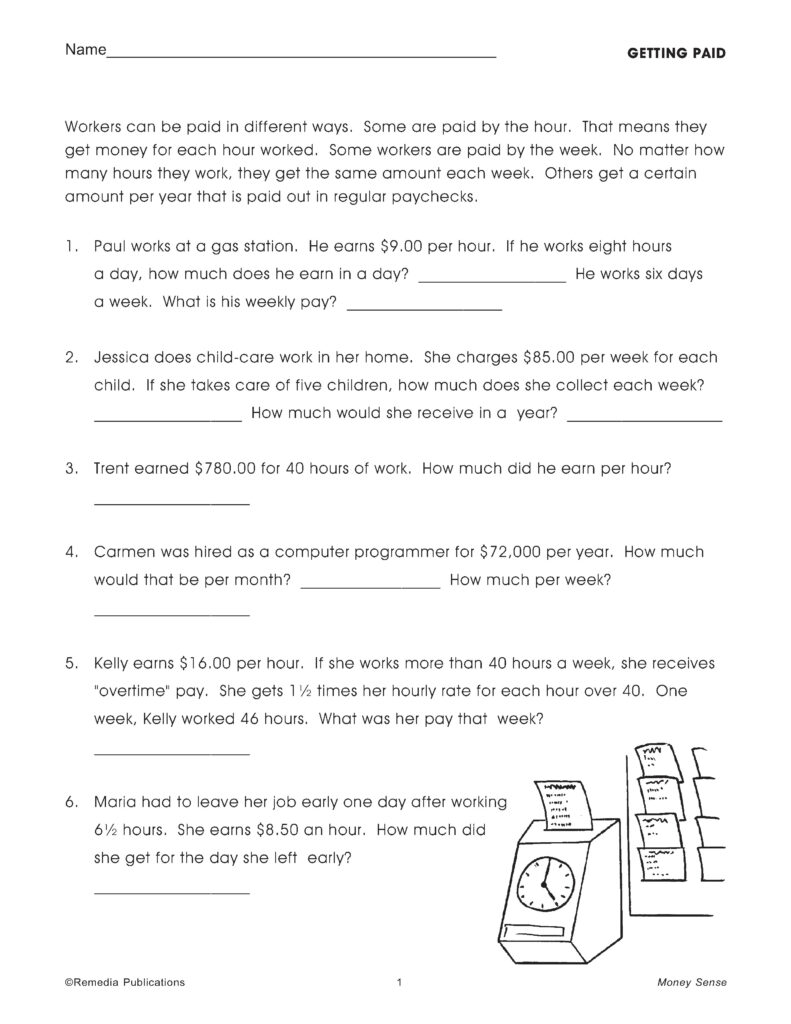 CONSUMER MATH Money Sense: 170 Life Skills Math Word Problems - Made By ...
