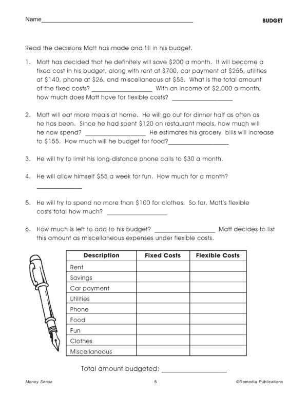 CONSUMER MATH Money Sense: 170 Life Skills Math Word Problems - Made By ...