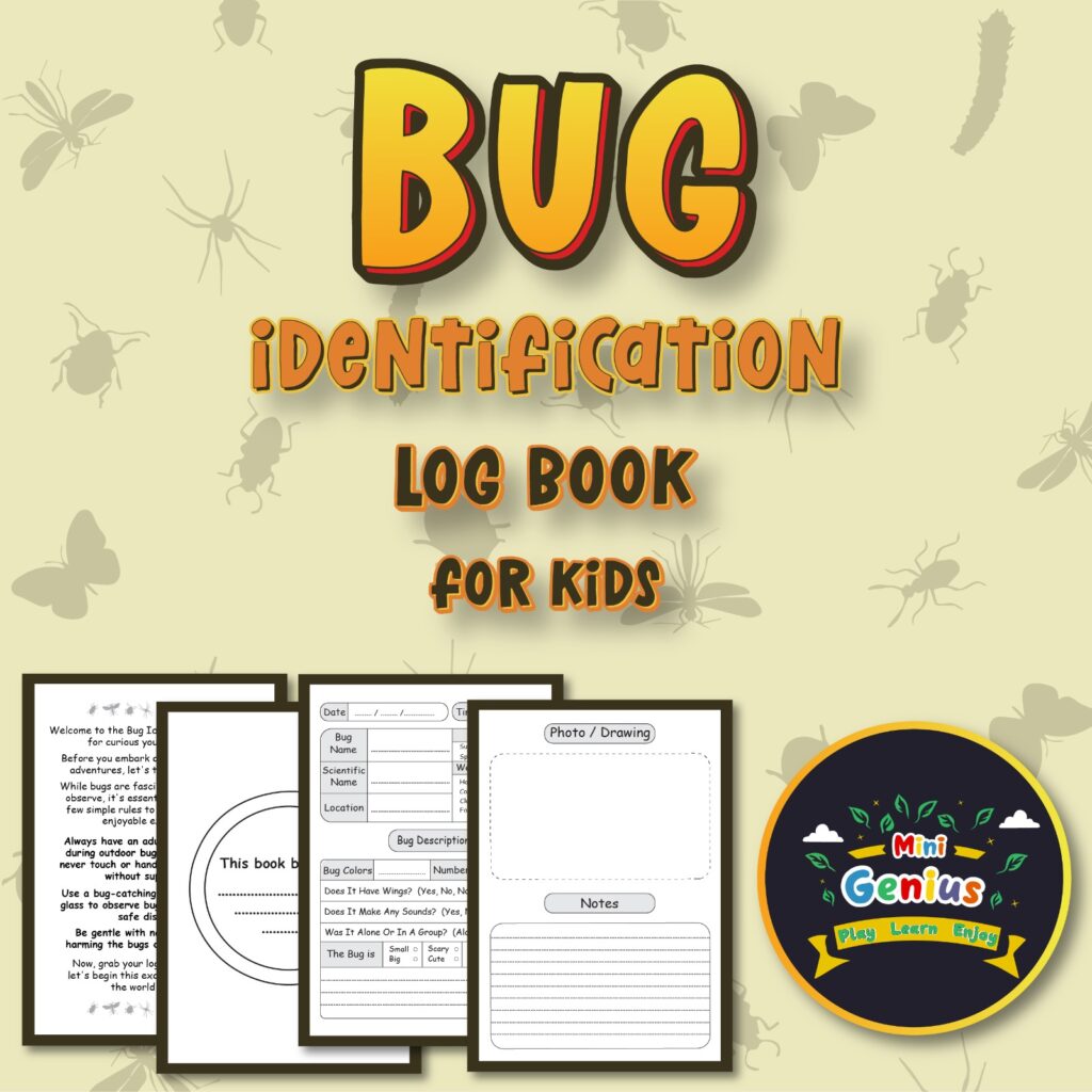 Bug Identification Log Book for Kids: Insect Observation & Hunting ...