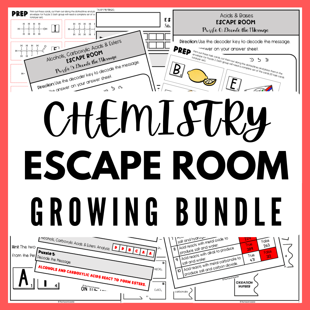CHEMISTRY Escape Rooms GROWING BUNDLE