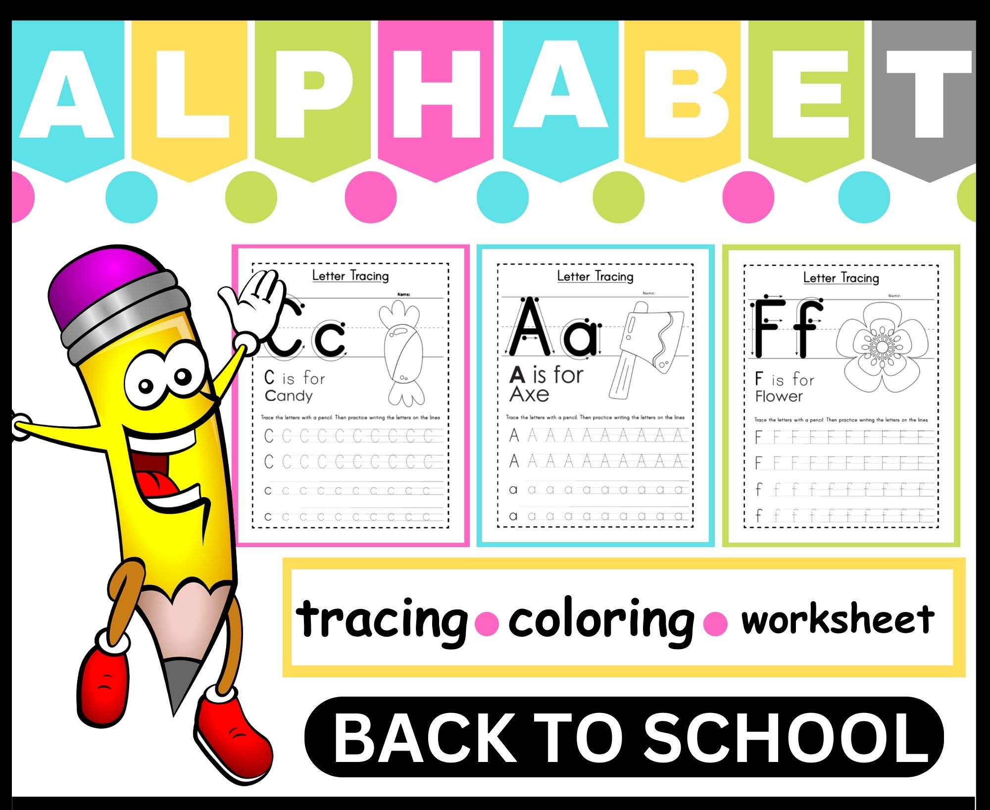 Alphabet Books _ ABC Activities _Letter Recognition sounds formation & Tracing BACK TO SCHOOL