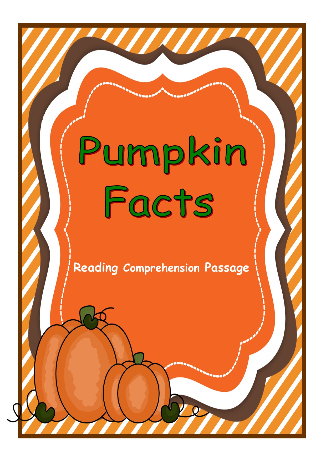 Pumpkin Facts Reading Comprehension Passage