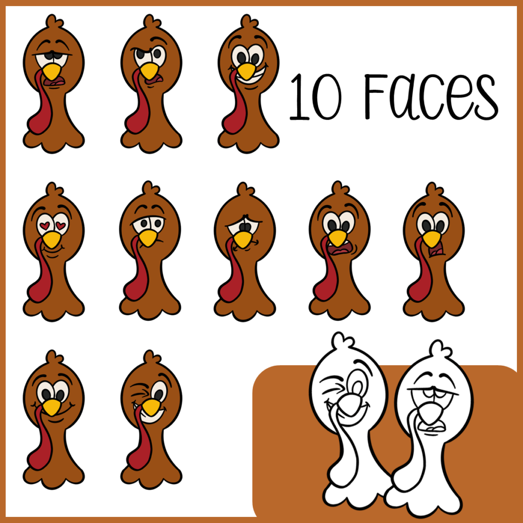 Build a Turkey Clip Art | Seasonal Thanksgiving Clip Art - Made By Teachers