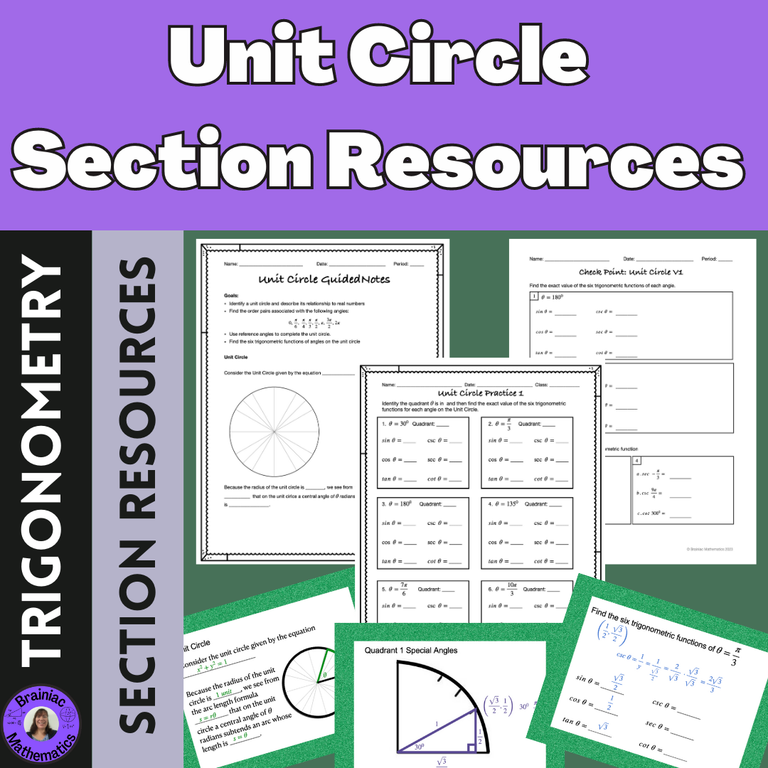 Unit Circle Section Resources