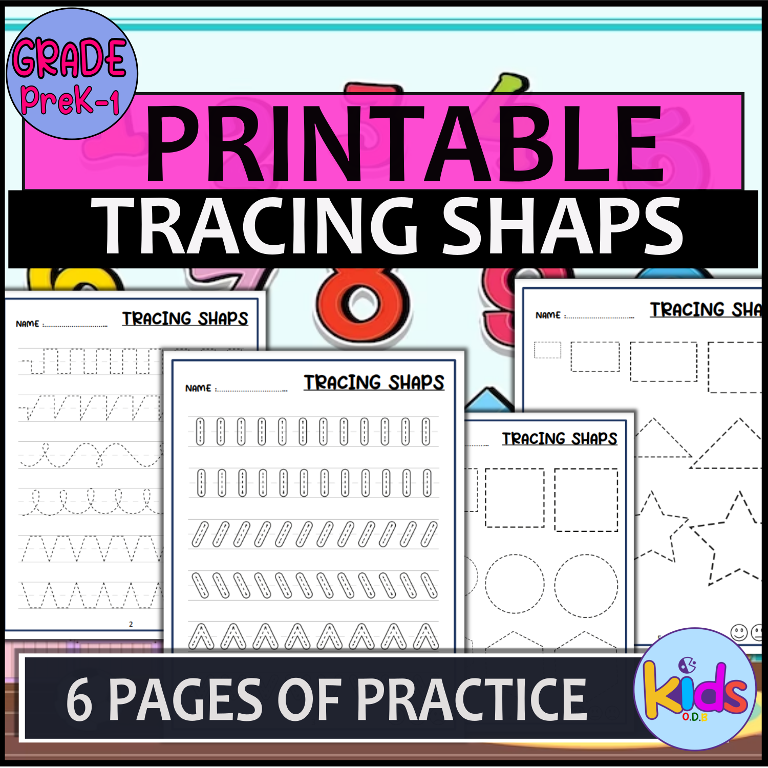 Tracing Shapes and Paths & Drawing Shapes-2D Shapes Worksheets