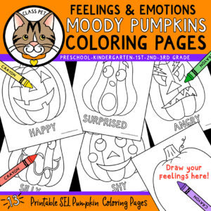 SEL Feelings and Emotions Pumpkin Coloring Pages - Made By Teachers