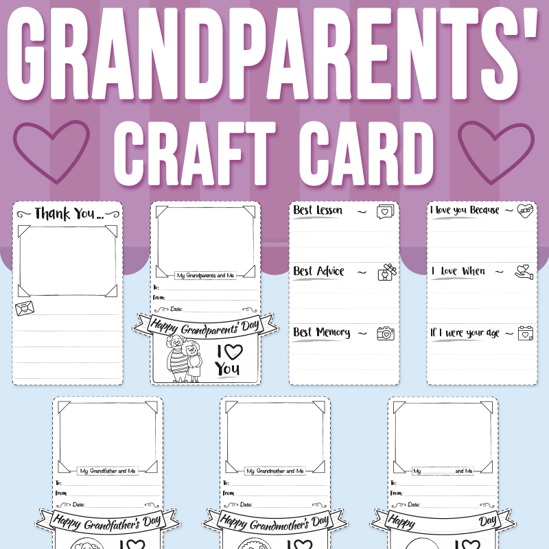 Grandparents’ Day Craft and Card Activity with Printable Writing Prompts
