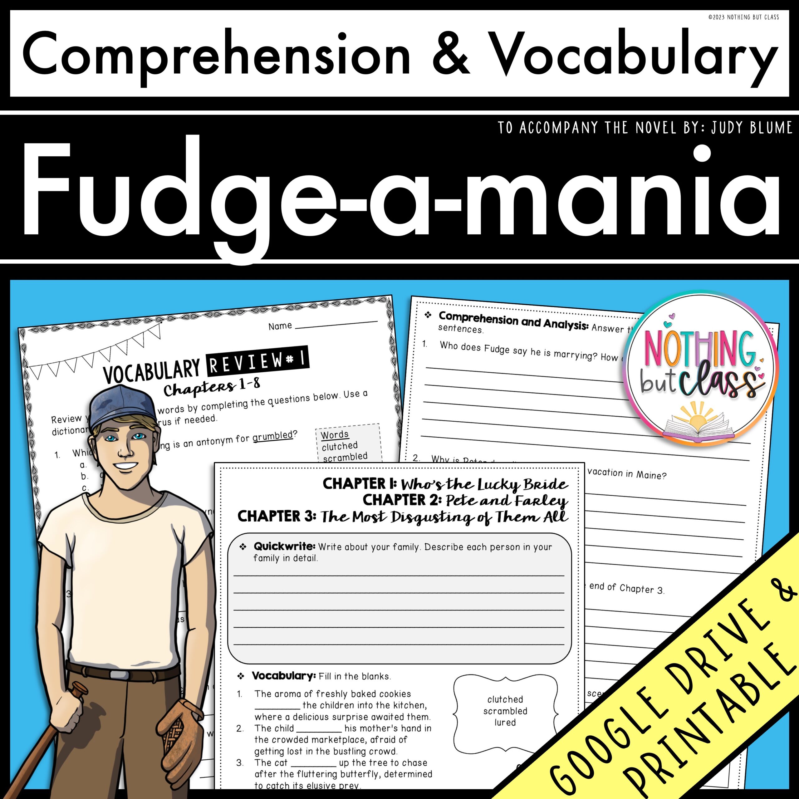 Fudge-a-mania Comprehension and Vocabulary Pack
