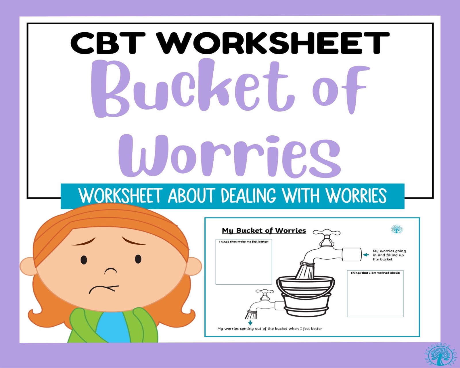 My Bucket of Worries Worksheet