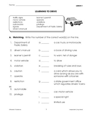 Learning to Drive Life Skills Unit | Made By Teachers
