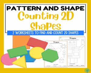 Identify and Count 2D Shapes Worksheets