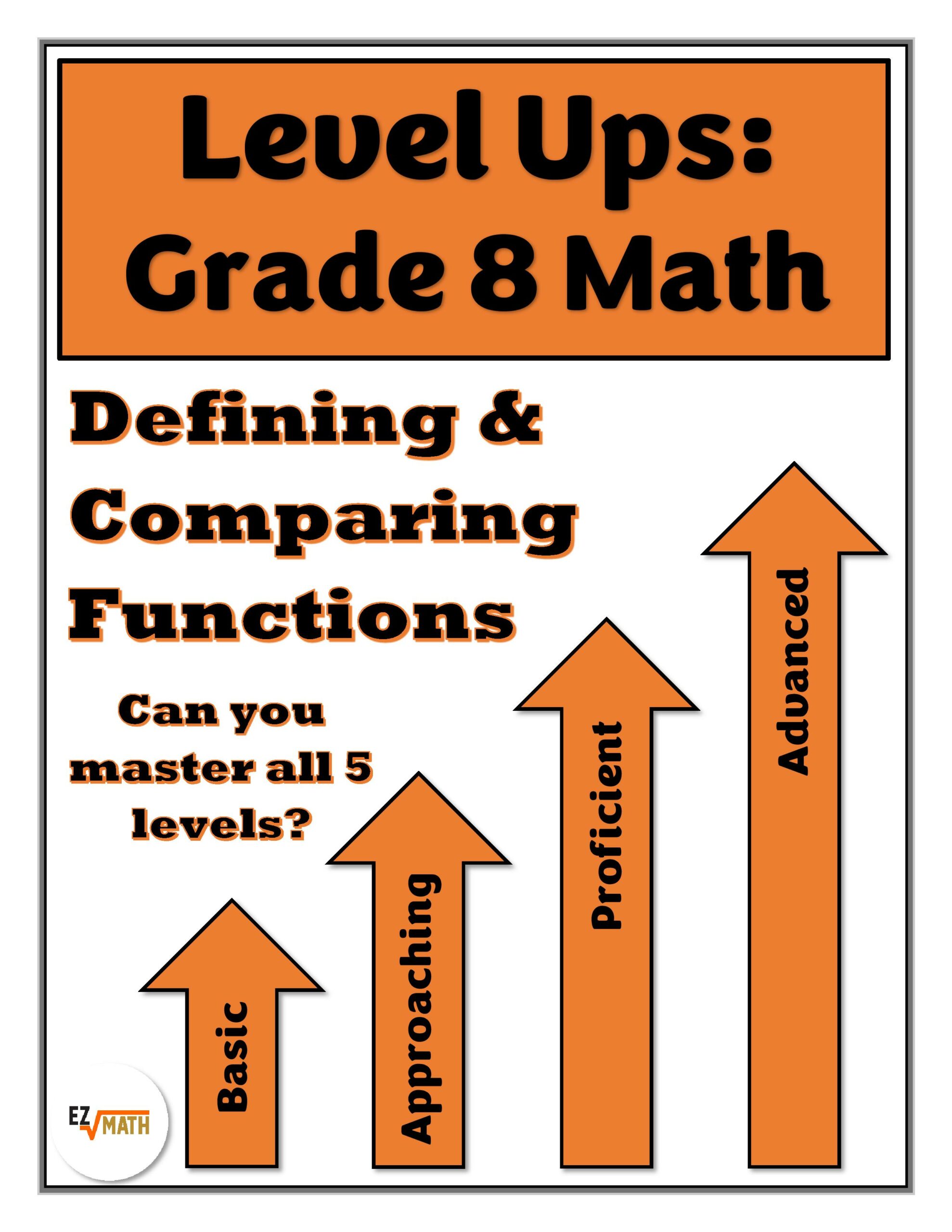 Level Ups: 8th Grade Defining & Comparing Functions