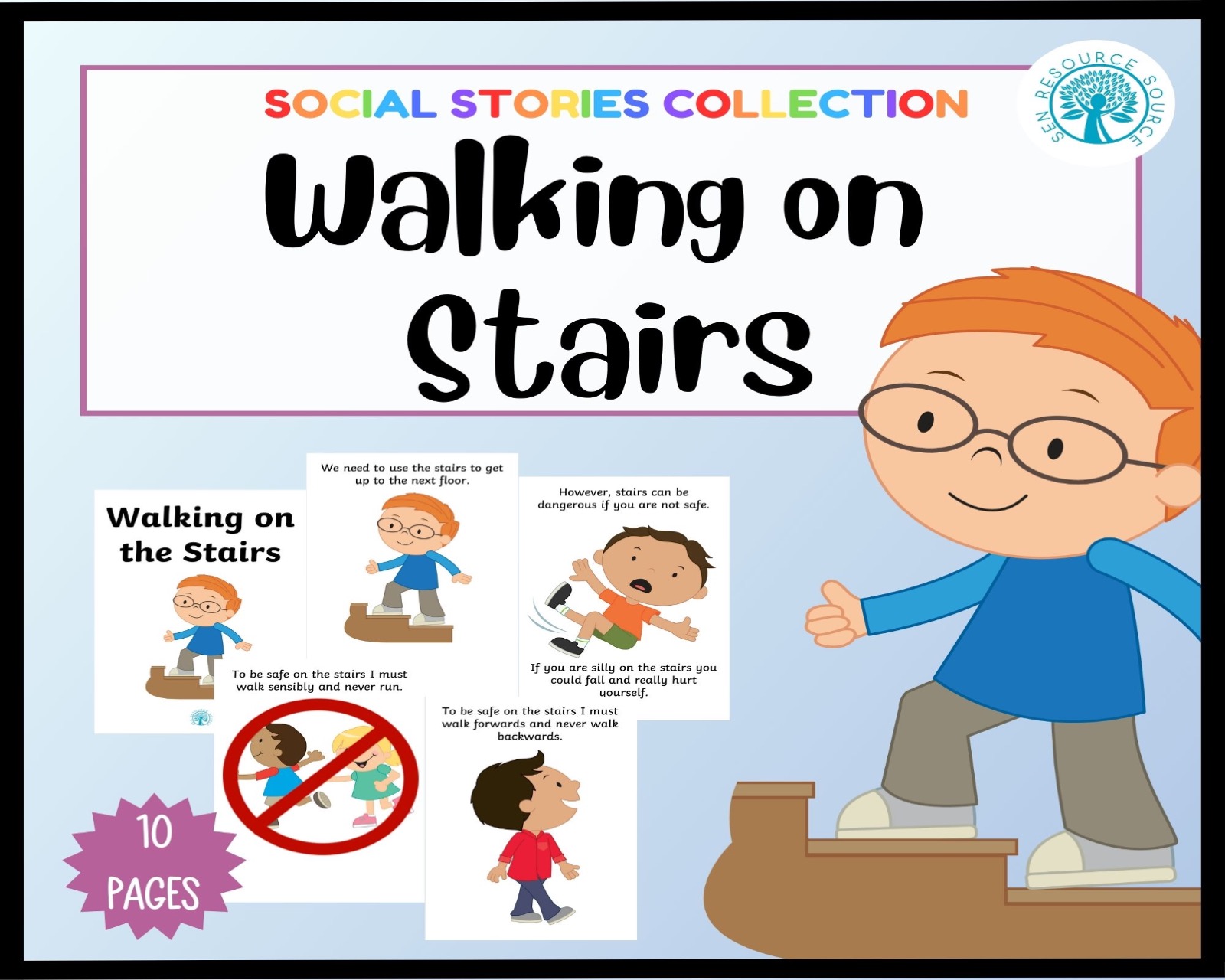 Walking on the Stairs Social Story