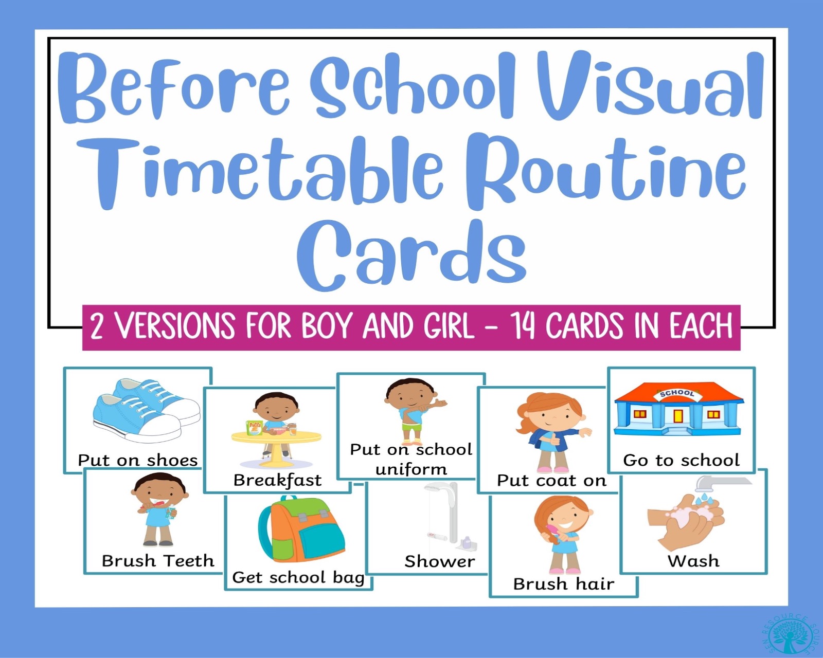 Morning Home Routine Cards