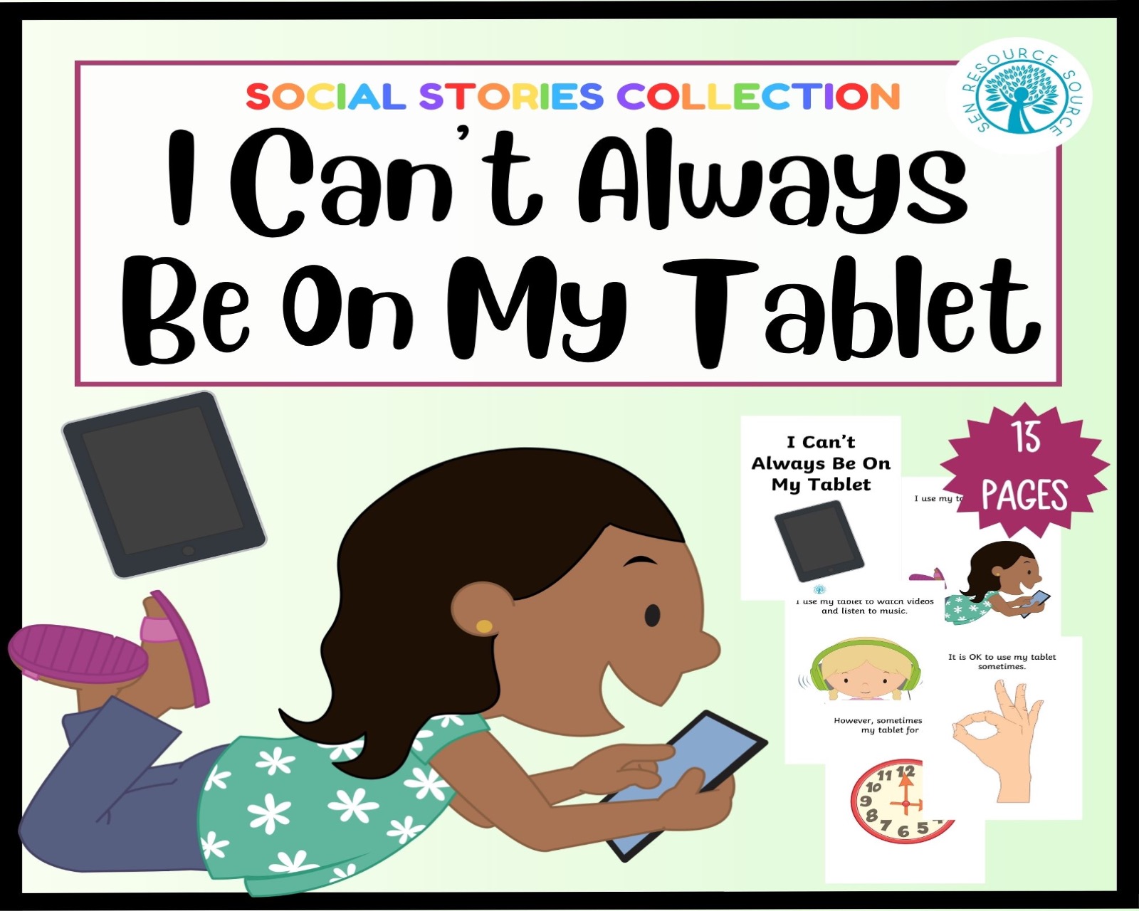 I Can’t Always Be On My Tablet Social Story