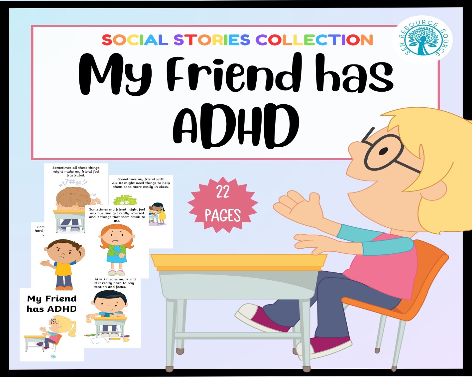 My Friend has ADHD Social Story