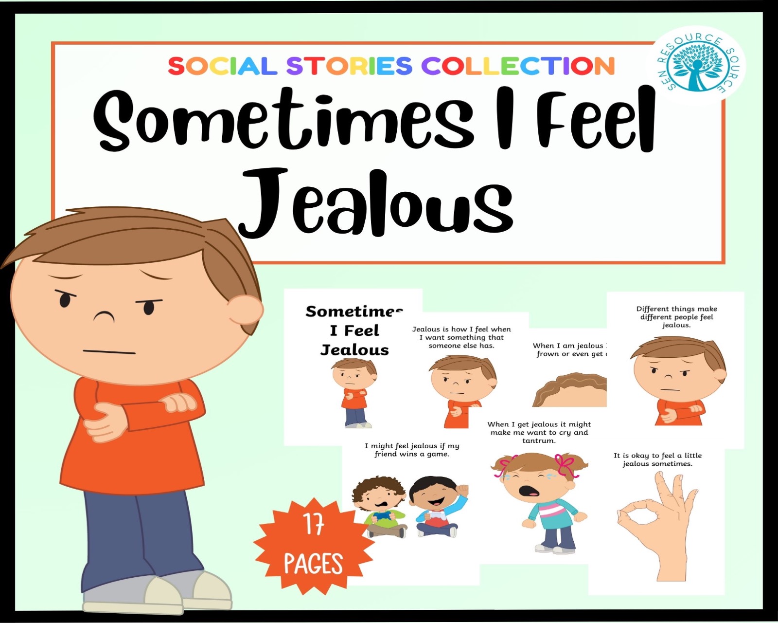 Sometimes I Feel Jealous Social Story