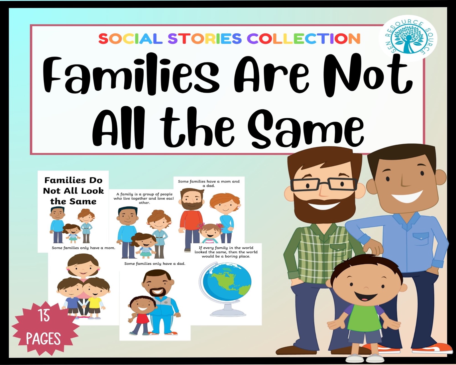 Families Are Not All the Same Social Story
