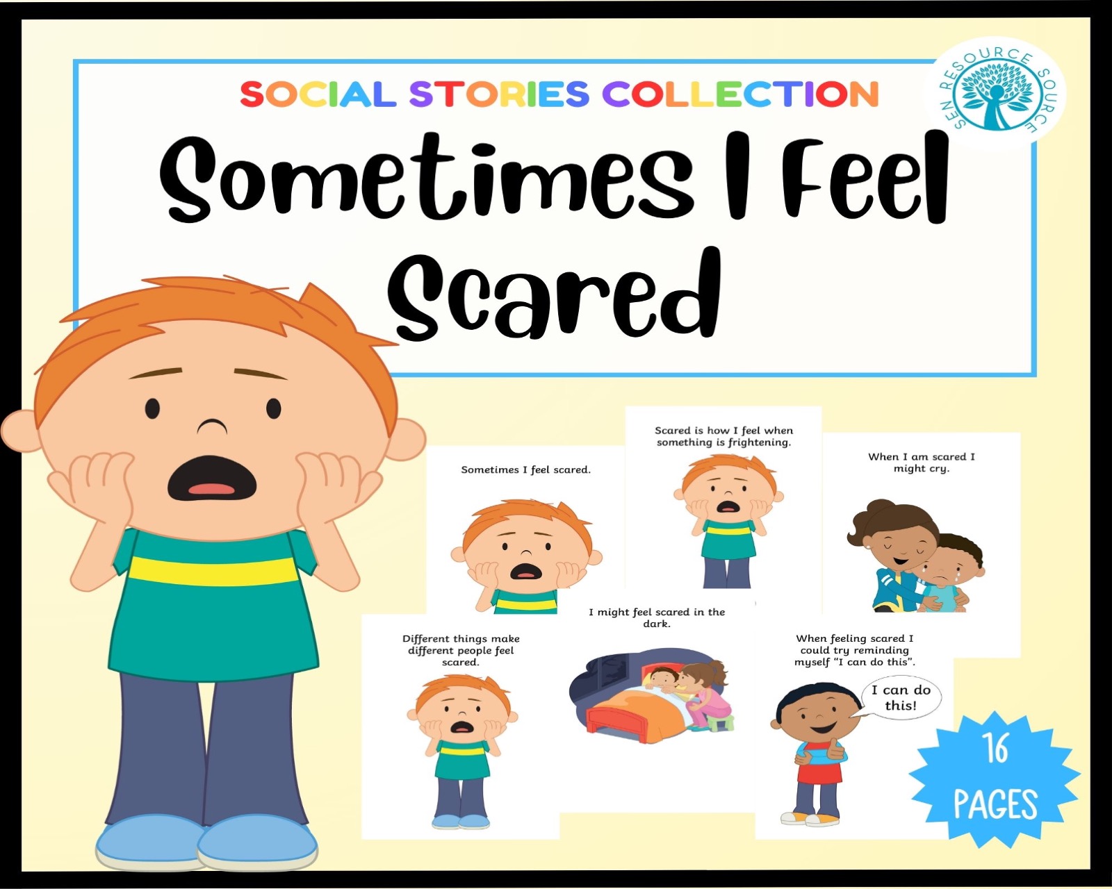 Sometimes I Feel Scared Social Story