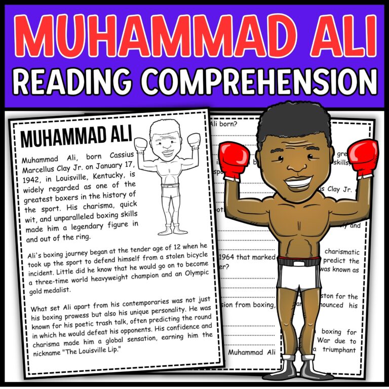 Muhammad Ali Reading Comprehension Passage and Questions - Made By Teachers