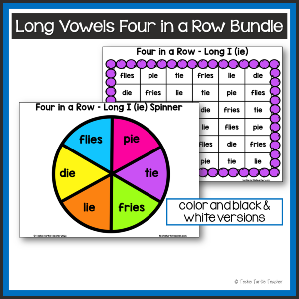 Phonics Game: Long Vowels Four in a Row Bundle - Fluency & Decoding ...