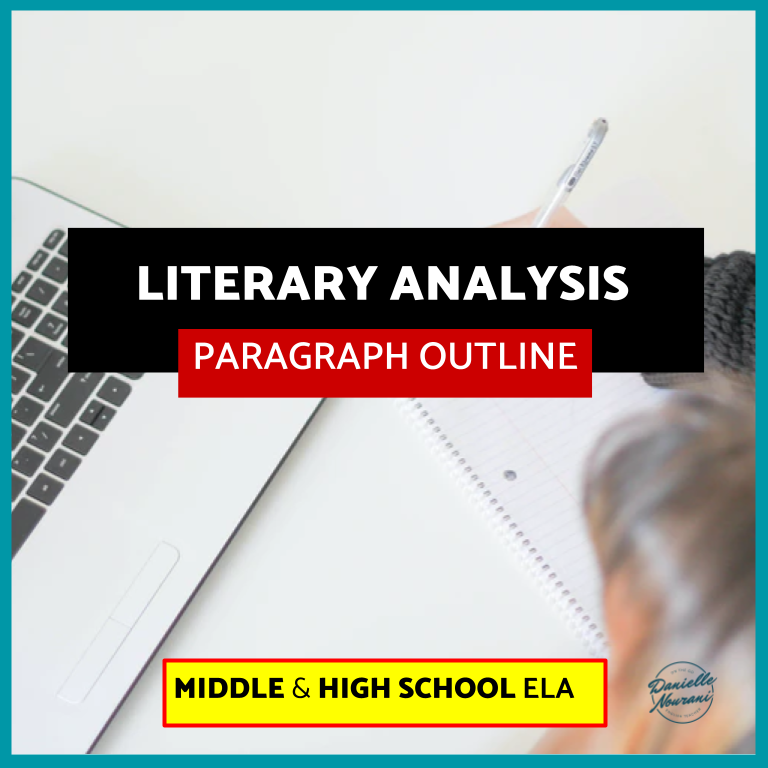 Literary Analysis Writing Paragraph Outline: Middle & High