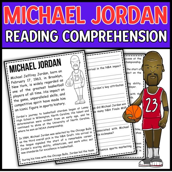 Michael Jordan Reading Comprehension Passage and Questions - Made By ...