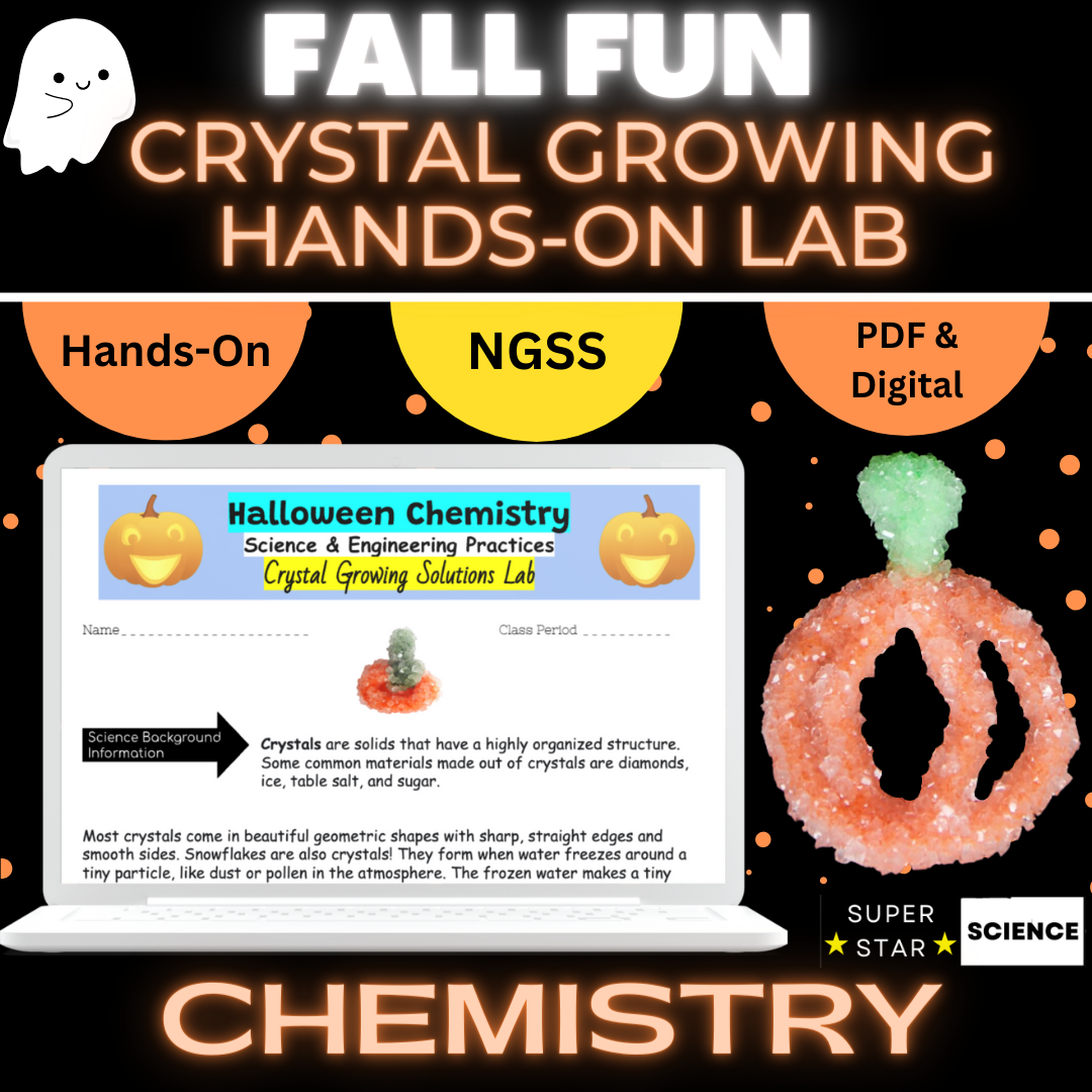Halloween Chemistry Activity Crystal Growing Pumpkin Lab FUN Hands On STEM