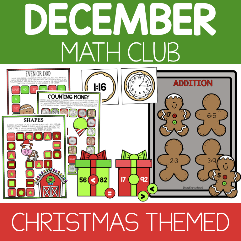 (PREORDER) December Sight Word Club Christmas Activities, 1st Grade ...