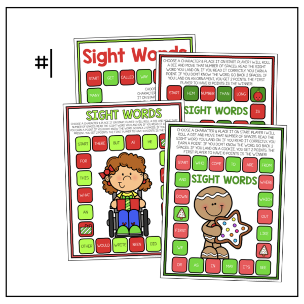 (PREORDER) December Sight Word Club Christmas Activities, 1st Grade ...