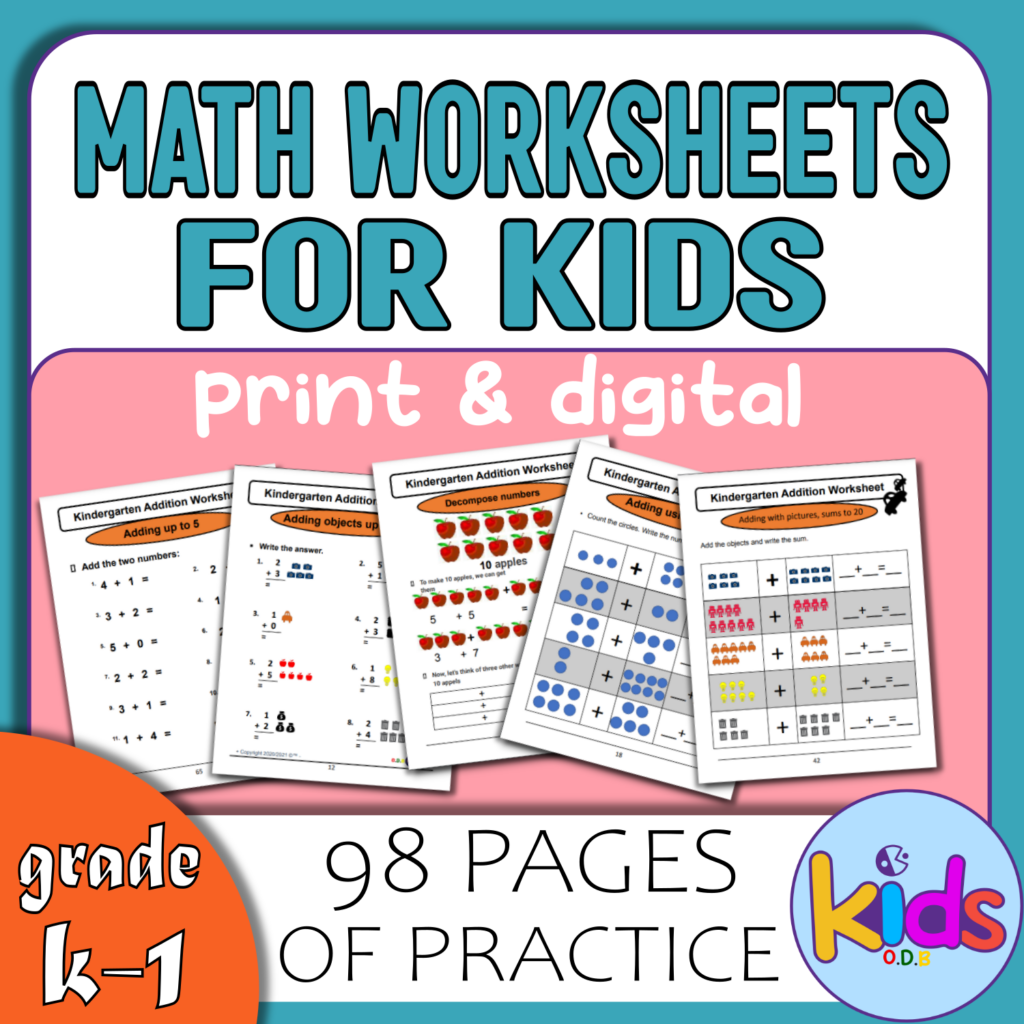 First Addition worksheets For Toddlers Adding up to 5 ,Decompose ...