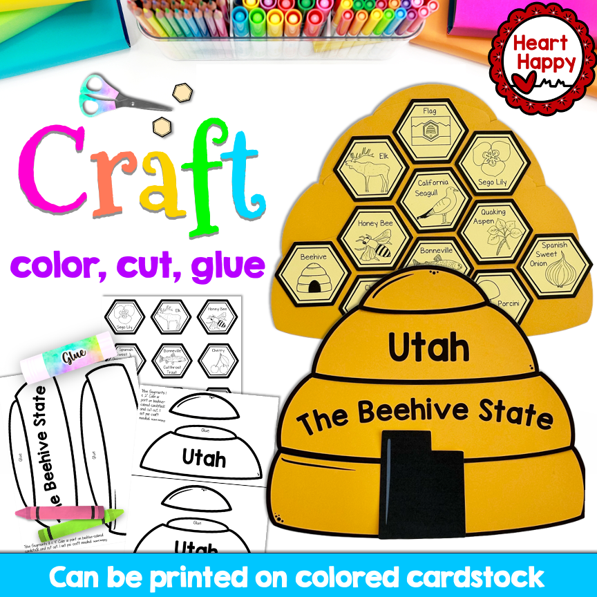 Utah State Symbols Craft | The Beehive State Craft