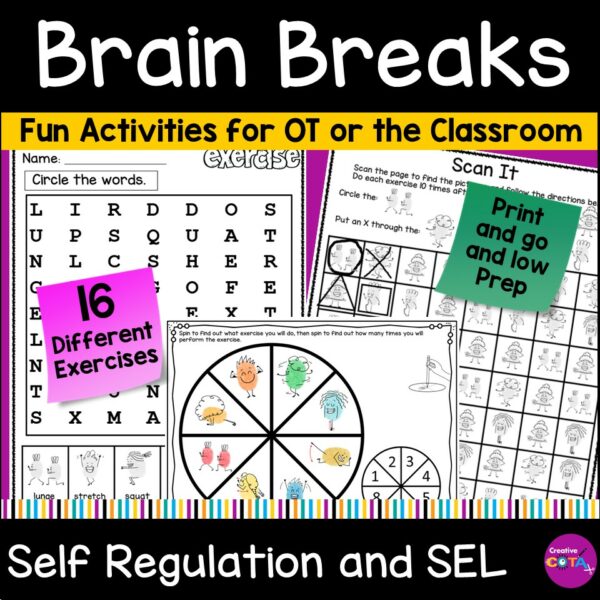 Exercise Brain Breaks Self Regulation Movement Activities Fingerprint ...
