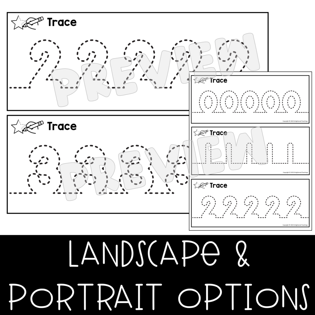 Number Tracing Strips Fine Motor Activity Number Pre-writing Activities ...