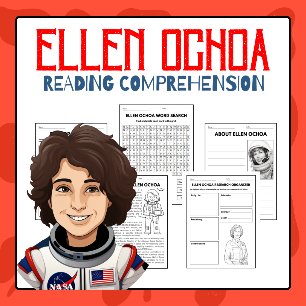 Ellen Ochoa - Reading Comprehension Pack | Hispanic Heritage Month ...