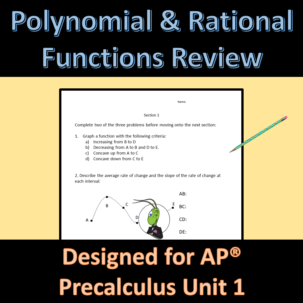 AP® Precalculus Unit 1 Review Activity Polynomial and Rational Functions