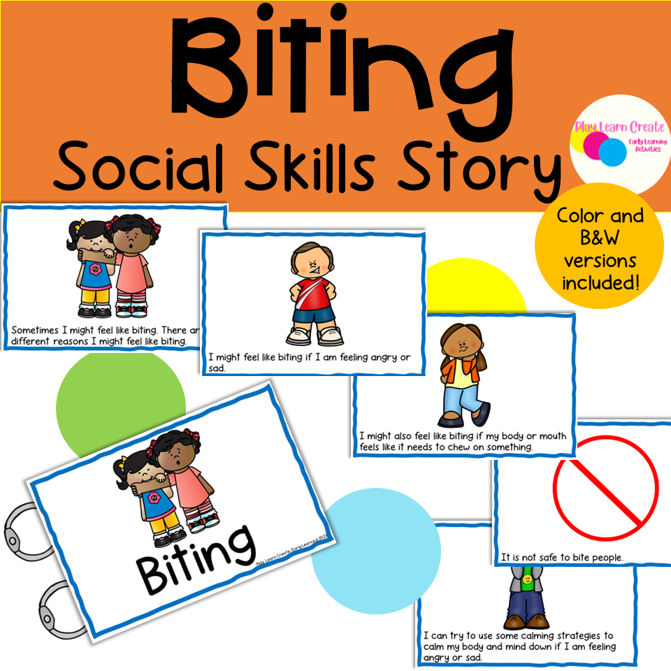 Biting Social Skills Story for Toddler and Preschool