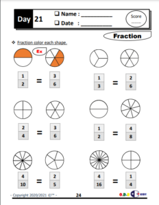 3rd and 4th Grade math drills fraction worksheets - Made By Teachers