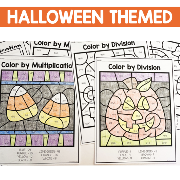 Multiplication & Division Color by Code: HALLOWEEN | Made By Teachers