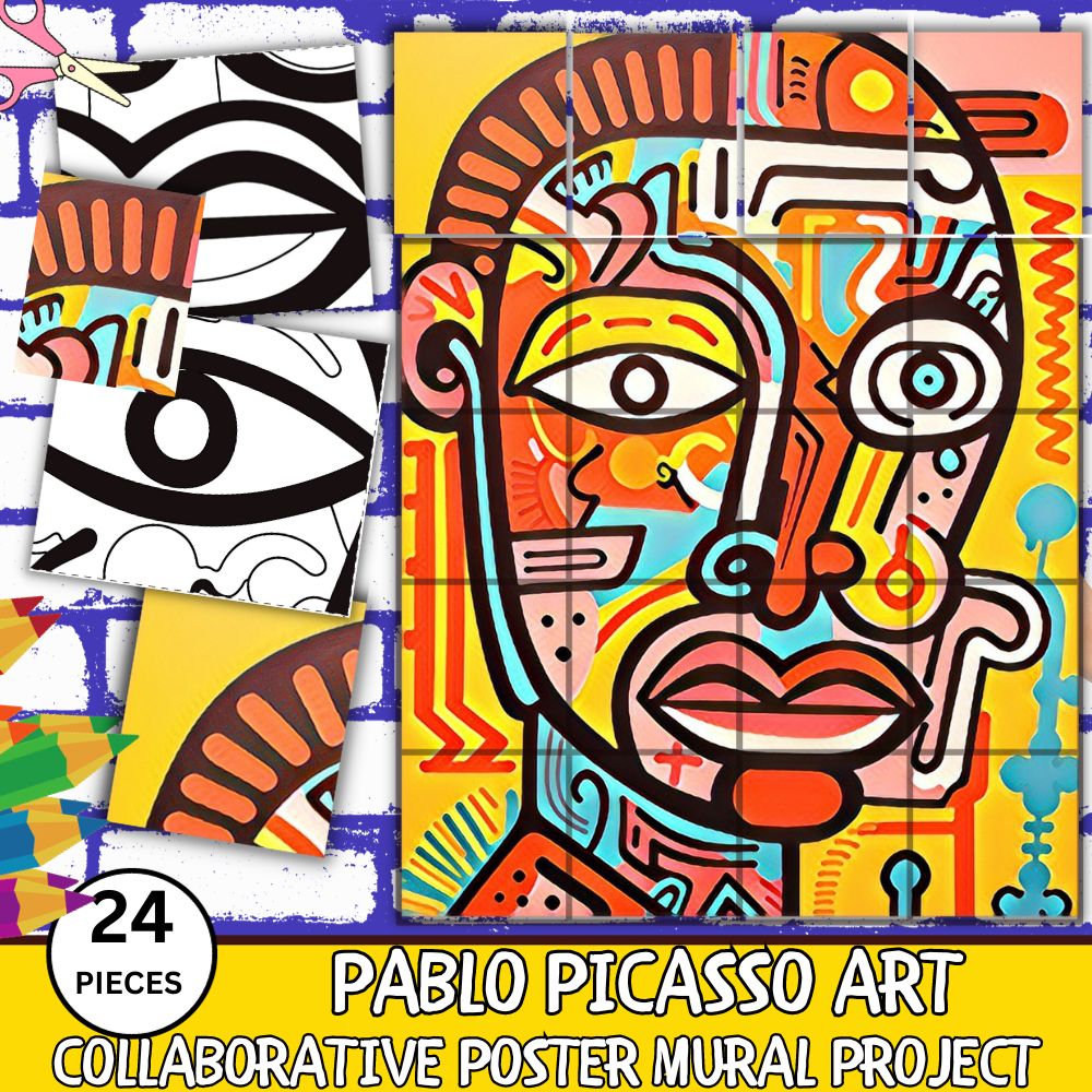 Pablo Picasso Art Collaboration Poster Art Project Craft Mural Project