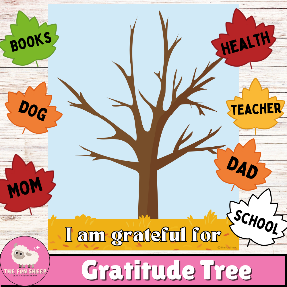 Gratitude Tree | Thanksgiving Writing Craft - Thankful Tree Craft - Fall Leaves