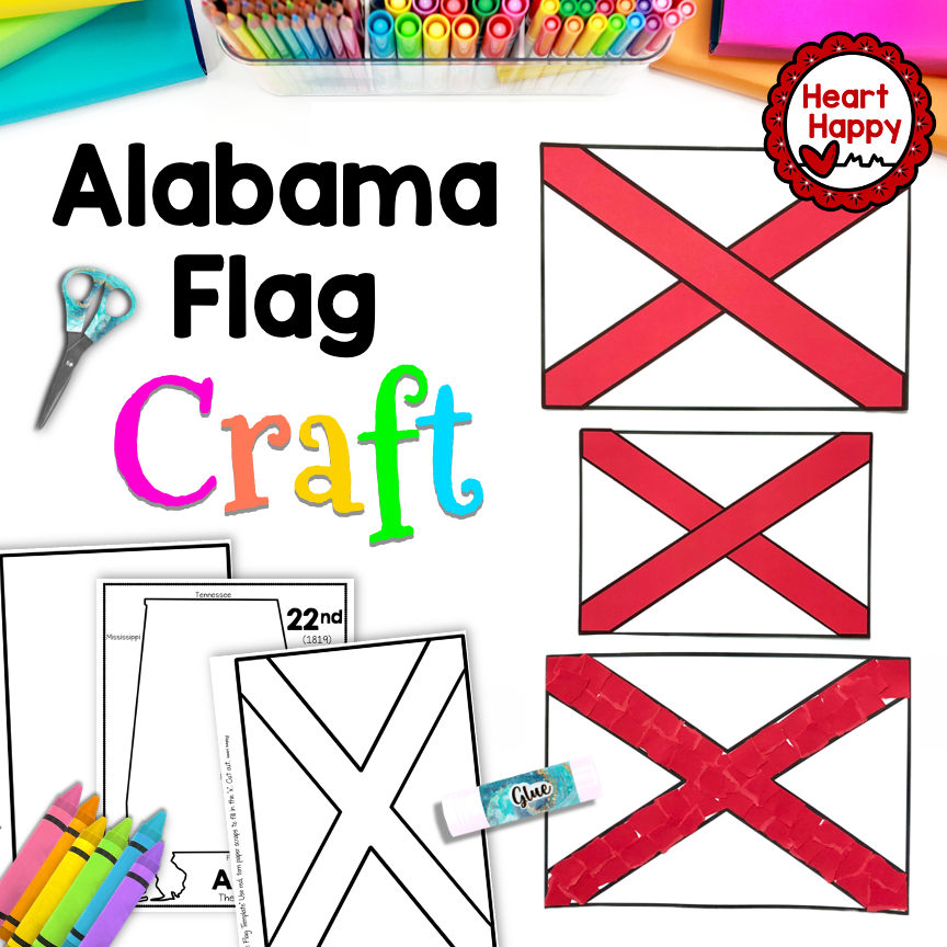 Alabama State Flag Craft | Alabama State Symbols