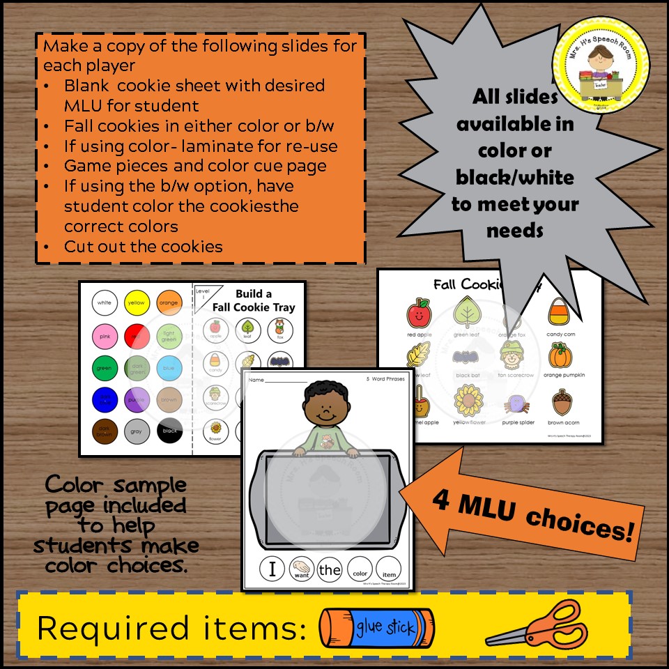 Build A Fall Cookie Tray to Increase Sentence Length | Made By Teachers