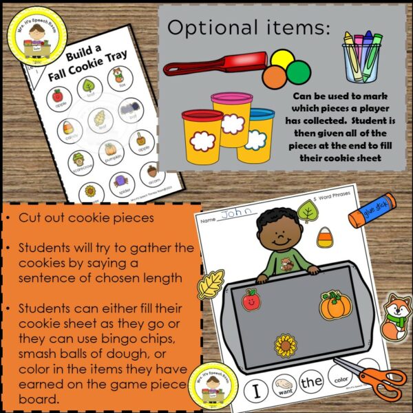 Build A Fall Cookie Tray to Increase Sentence Length | Made By Teachers