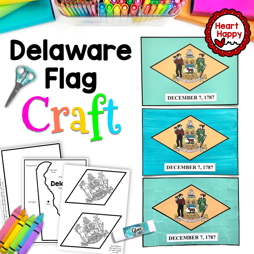 Delaware State Flag Craft | Delaware State Symbols