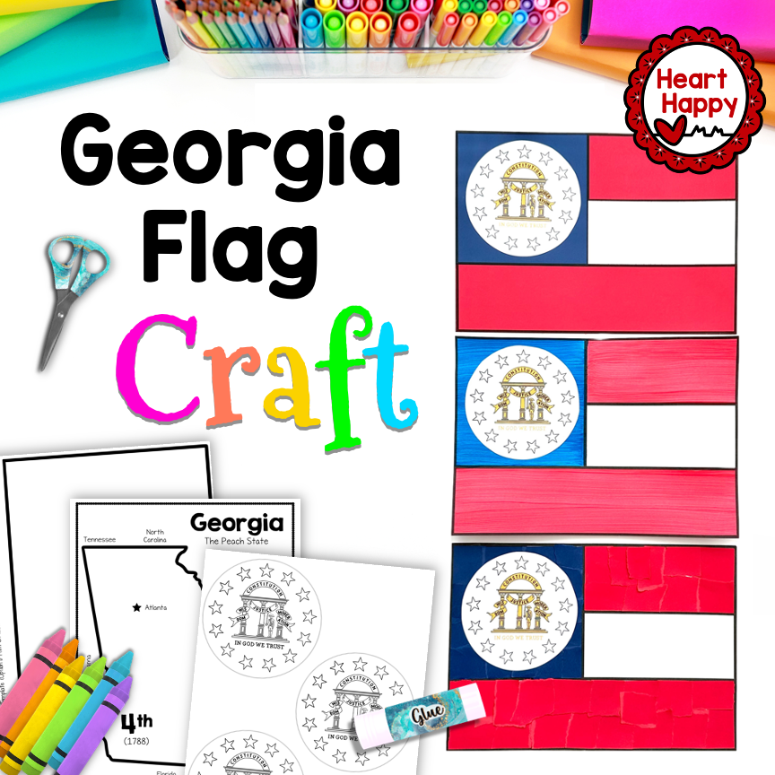 Georgia State Flag Craft | Georgia State Symbols