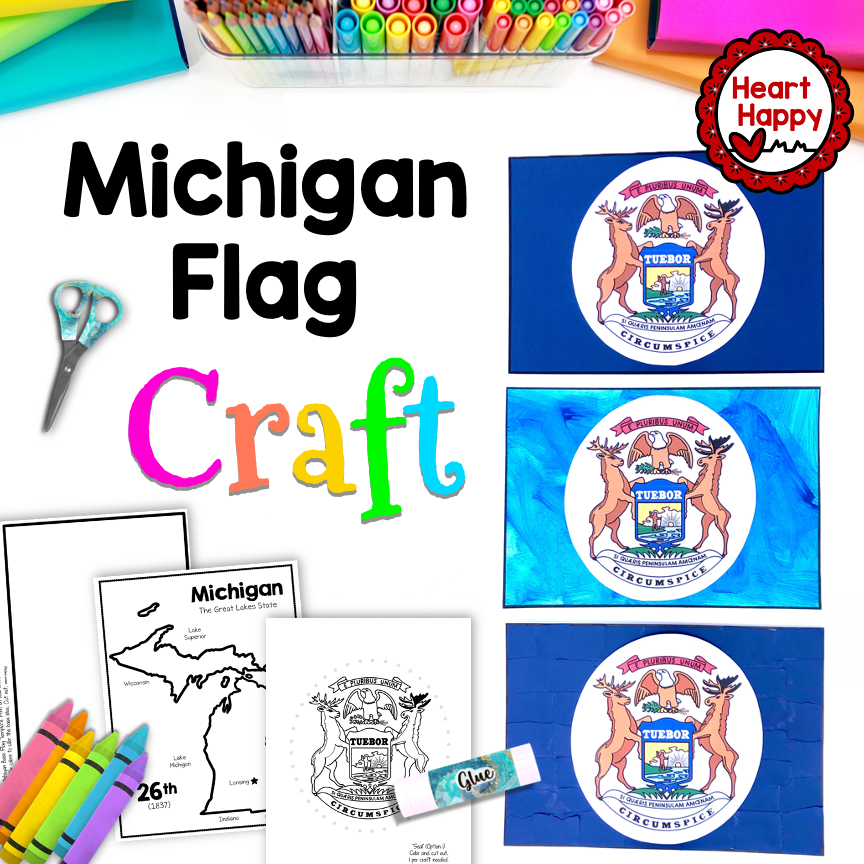 Michigan State Flag Craft | Michigan State Symbols