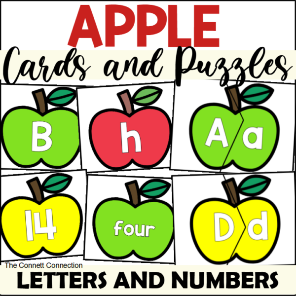 Apple Alphabet and Number Cards and Puzzles | Made By Teachers