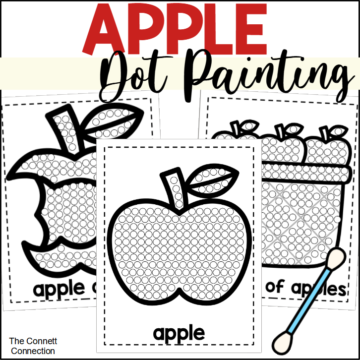 Apple Dot Painting - A Fine Motor Art Activity