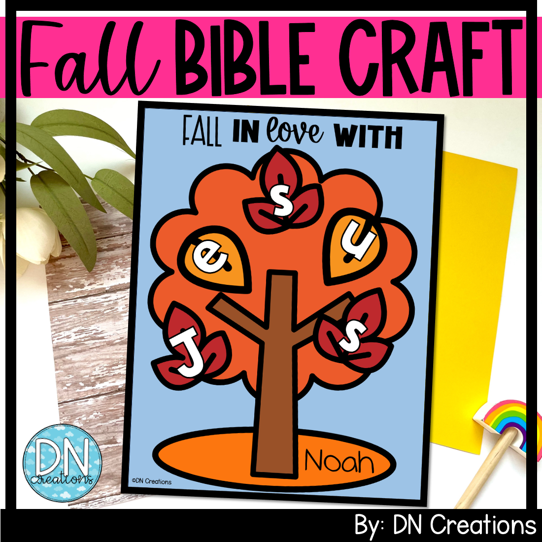 Fall Bible Craft | Autumn Tree Craft | Fall in Love with Jesus Craft